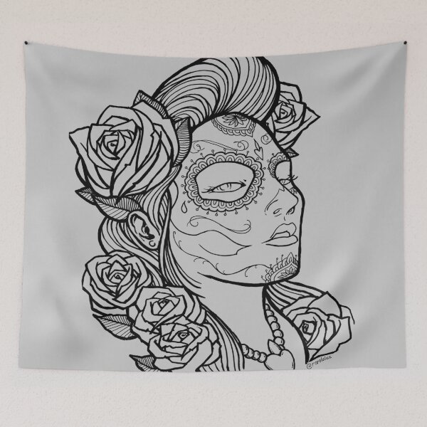 Item preview, Catrina Roses Pinup Girl designed and sold by Roberto Jaras Lira.
