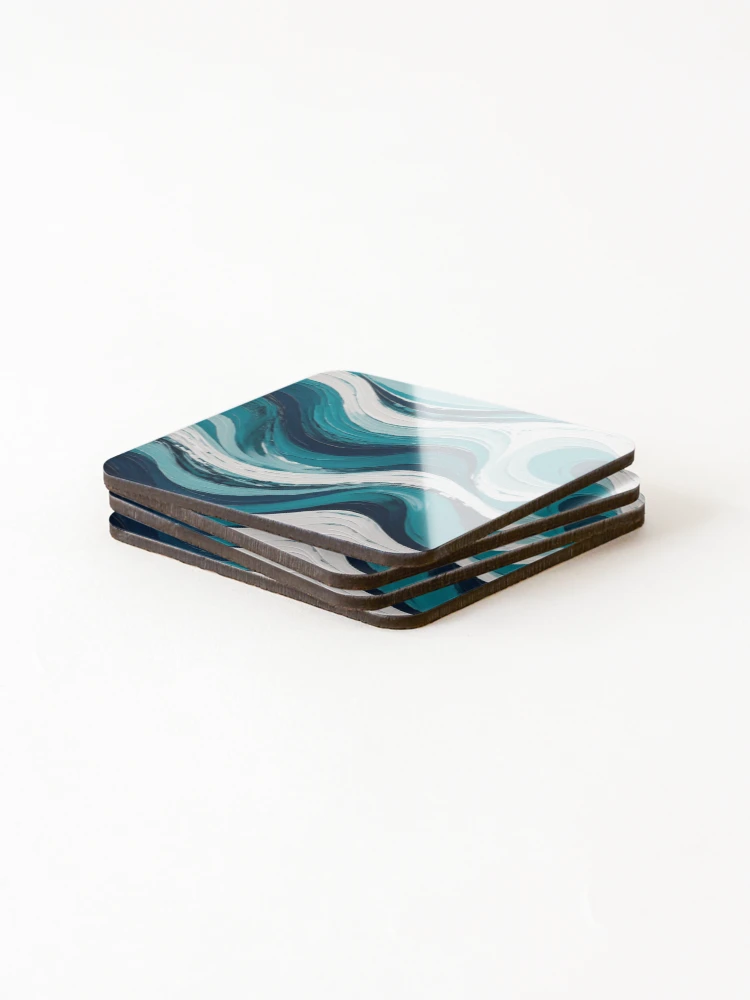 Thumbnail 4 of 5, Coasters (Set of 4), Oceanic Color Flow designed and sold by EDigitalStore.