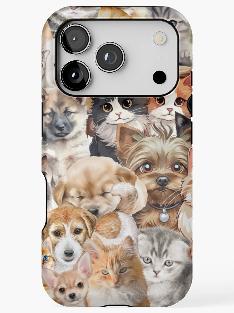 Thumbnail 1 of 4, iPhone Case, Furry Friends designed and sold by JOBASART.
