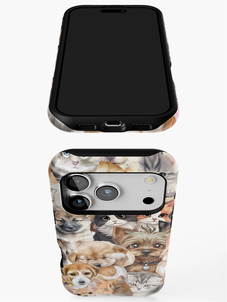 Thumbnail 3 of 4, iPhone Case, Furry Friends designed and sold by JOBASART.