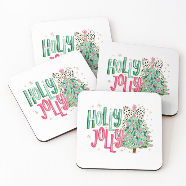 Item preview, Colorful Glitter Holly Jolly designed and sold by vintagearttee.