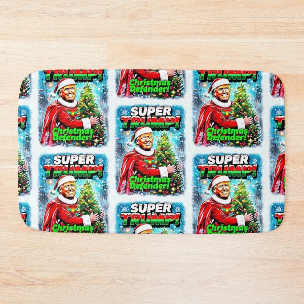 Item preview, Cheerful Super Trump: Our Christmas Defender – Colorful Pop Art Print for T-shirt or Home Décor designed and sold by Earth Nature Creations.