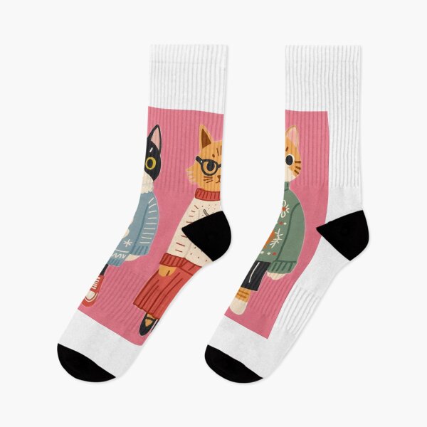 Item preview, QUIRKY CUTE CATS IN DECORATIVE SWEATERS STICKER designed and sold by Arts4U.