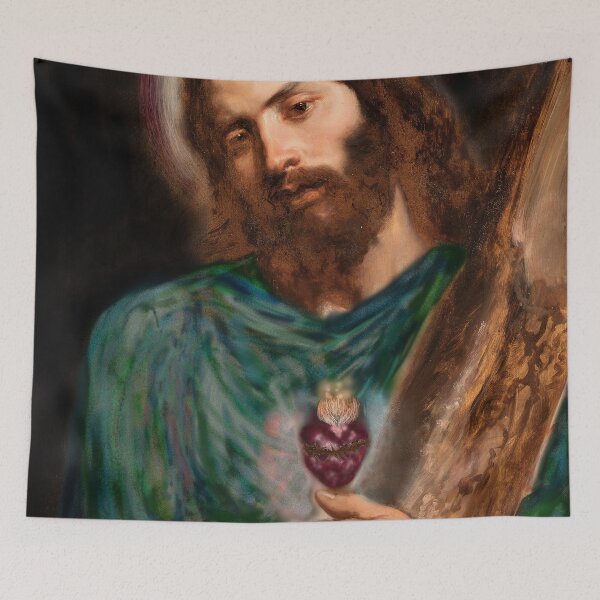 Item preview, Christ Carrying the Cross, Sacred Heart of Jesus, Divine Mercy designed and sold by AgnusDeiApparel.