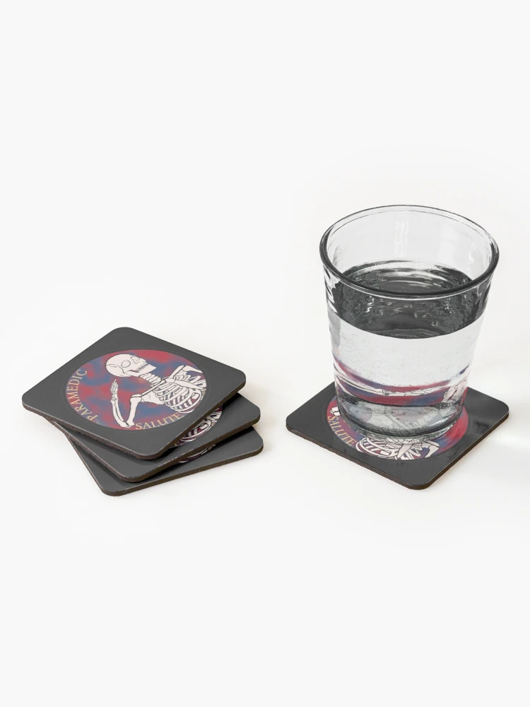 Thumbnail 2 of 5, Coasters (Set of 4), Paramedic Salute tye-dye designed and sold by AxO2Shop.