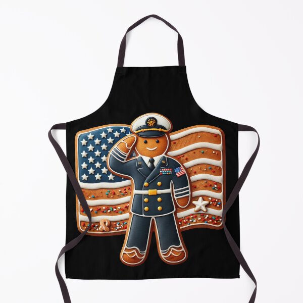 Item preview, Gingerbread Navy Sailor T-Shirt – Festive Military Tribute Design designed and sold by BlankCanvasHaHa.