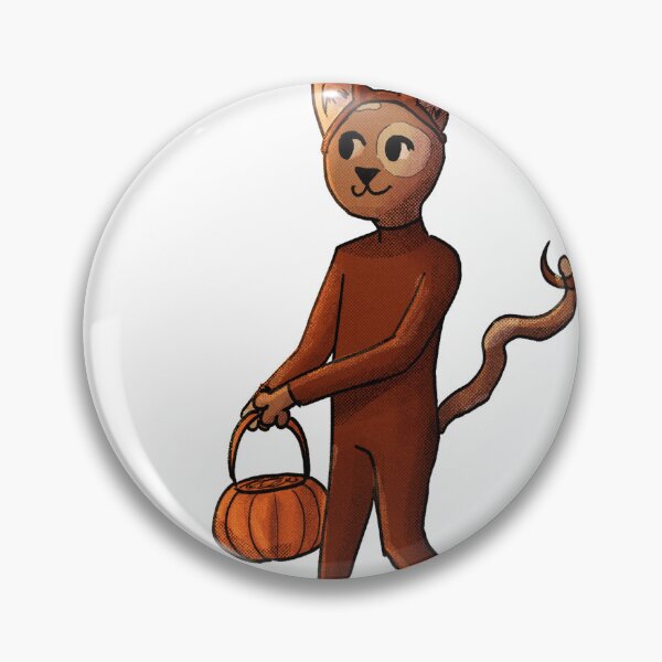 Item preview, Cute Cat in Devil Costume going Trick or Treating designed and sold by Bloom-n-Brush.