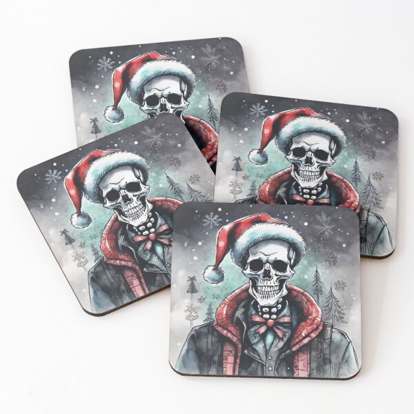 Item preview, Christmas and Holiday Skeleton - Watercolor & Ink 51 designed and sold by KBMediaArt.