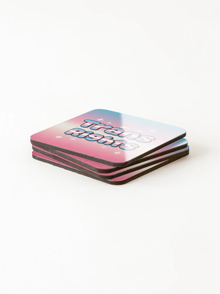 Thumbnail 4 of 5, Coasters (Set of 4), Trans Rights designed and sold by EqualityMerch.