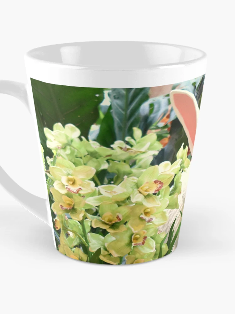 Thumbnail 3 of 4, Coffee Mug, Orchid Rabbit 10: Cropped designed and sold by MangoSeeds.