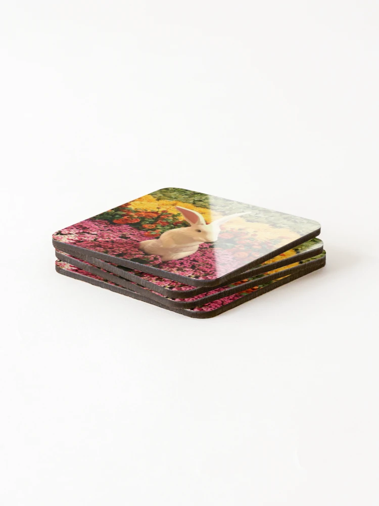 Thumbnail 4 of 5, Coasters (Set of 4), Orchid Rabbit 12 designed and sold by MangoSeeds.