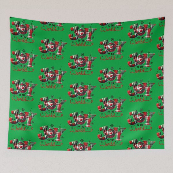 Item preview, Joy to the World Christmas Ornament Plaid designed and sold by XanderWitch Creative.