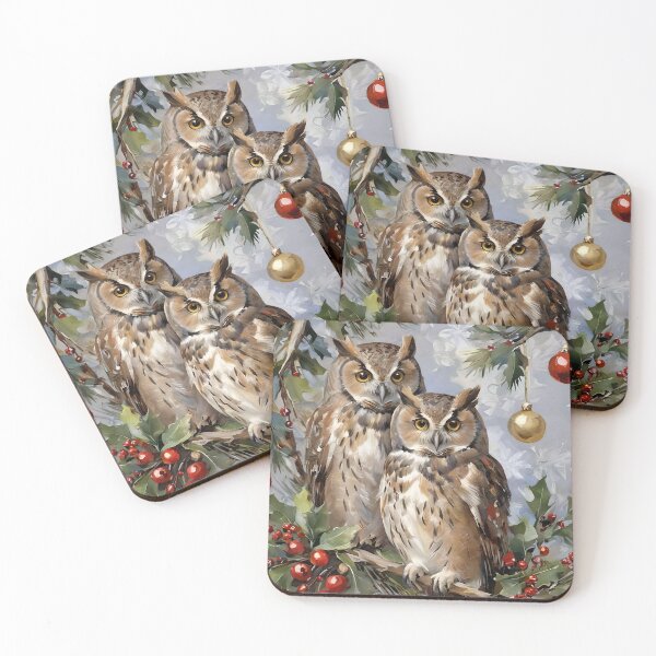Item preview, Owls on the Christmas tree designed and sold by Ciervo Primavera.