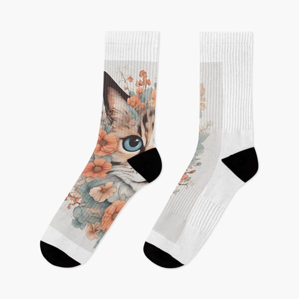 Item preview, Vintage Cat in Flowers designed and sold by Agu210.