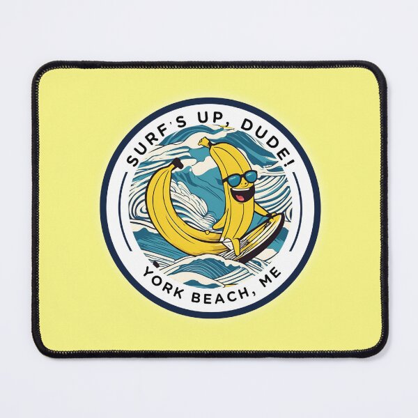 Item preview, Surf’s Up Dude! Banana Surfing Dude - York Beach Maine designed and sold by SAMJA-Art.