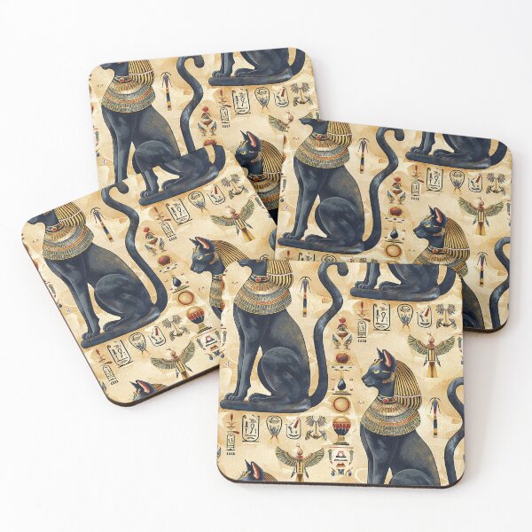 Item preview, Black cat Egyptian goddess Bastet  designed and sold by FatBirdie.