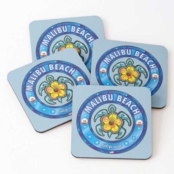Item preview, Malibu Beach California sea turtle hibiscus designed and sold by studioss76.