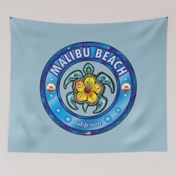 Item preview, Malibu Beach California sea turtle hibiscus designed and sold by studioss76.
