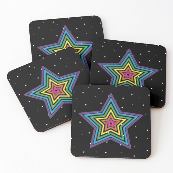 Item preview, Neon Star on Night Sky designed and sold by ColorZoo.