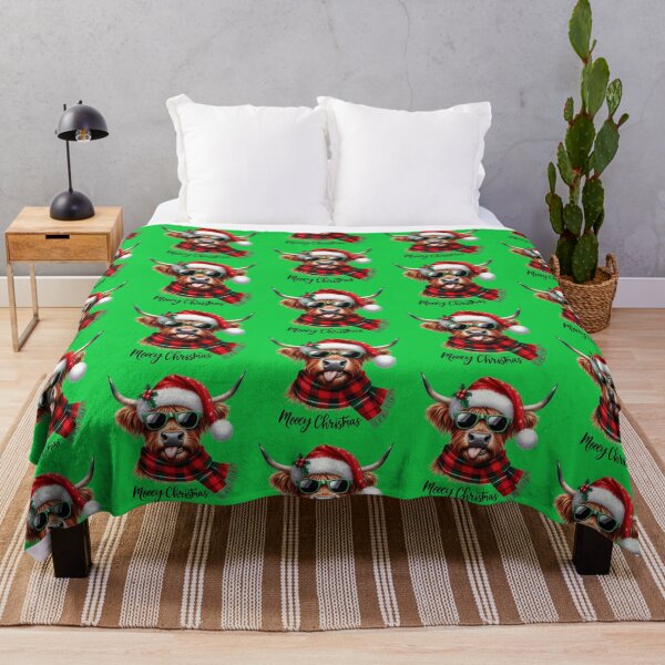 Item preview, Mooey Christmas Cow Highland Cattle designed and sold by XanderWitch Creative.