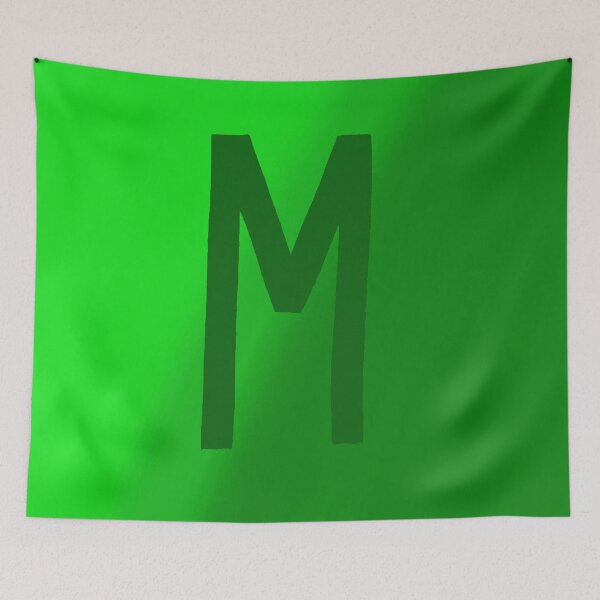 Item preview, Green M with Gradient Background designed and sold by MusicQueen17.