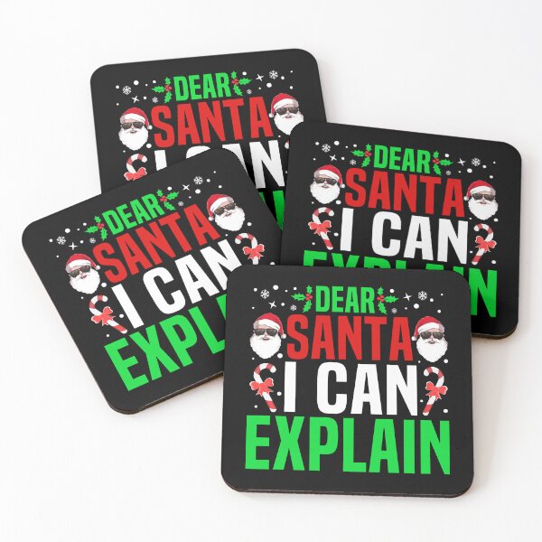 Item preview, Dear Santa I Can Explain Funny Christmas Pajama Santa Face Funny Xmas Holiday designed and sold by HalloweenGift.