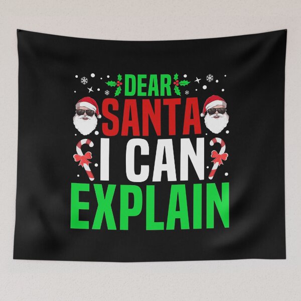 Item preview, Dear Santa I Can Explain Funny Christmas Pajama Santa Face Funny Xmas Holiday designed and sold by HalloweenGift.