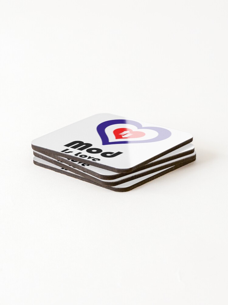 Thumbnail 4 of 5, Coasters (Set of 4), Mod Target Logo Pop Slogan designed and sold by MarkV71.