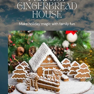 Artwork thumbnail, Fun Gingerbread House Building Activity by CUTESTUFFnow