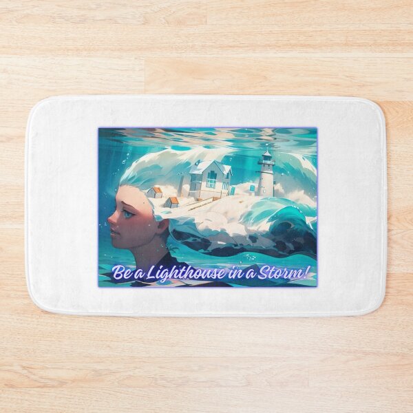 Item preview, Be a Lighthouse in the Storm Sticker - Mermaid Underwater Nubble-Cape Neddick designed and sold by SAMJA-Art.