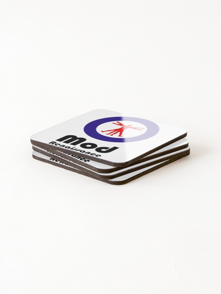 Thumbnail 4 of 5, Coasters (Set of 4), Mod Target Logo Pop Slogan designed and sold by MarkV71.