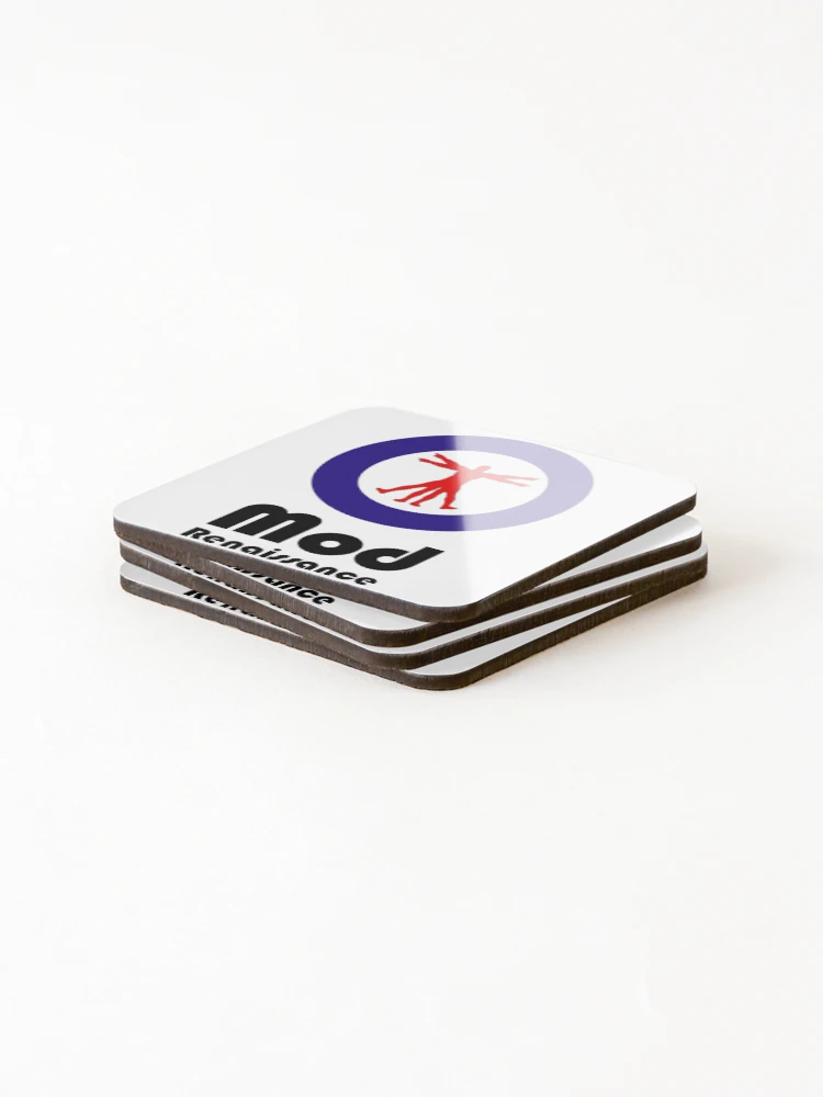 Thumbnail 4 of 5, Coasters (Set of 4), Mod Target Logo Pop Slogan designed and sold by MarkV71.