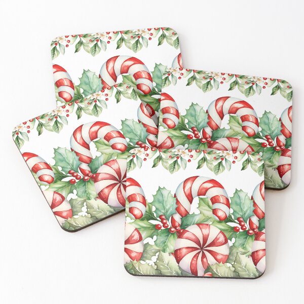 Item preview, Christmas Candy Canes Watercolor designed and sold by Tammy Marie Russell.