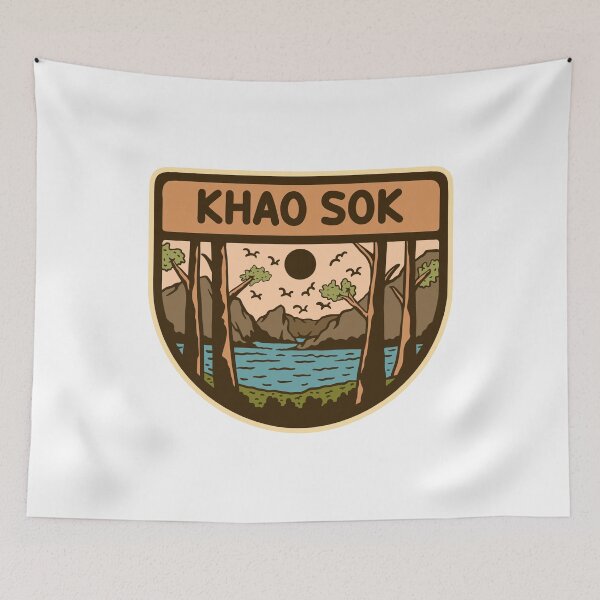 Item preview, KHAO SOK NATIONAL PARK BADGE LOGO DESIGN VECTOR ILLUSTRATION designed and sold by NGAULASTUDIO.