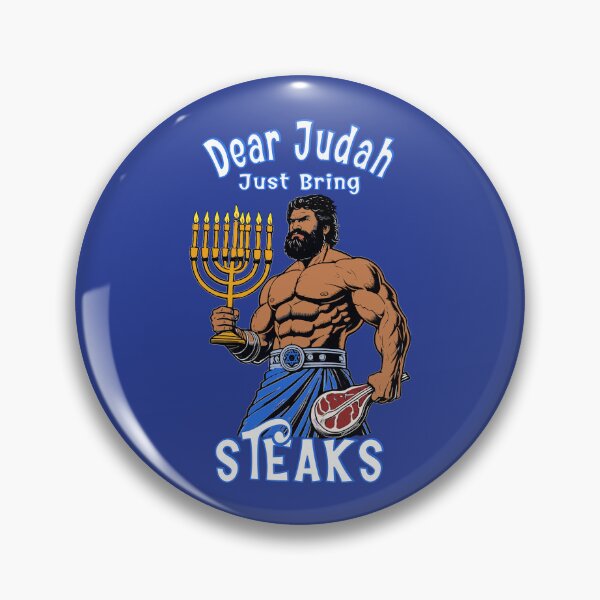 Artikelvorschau, Lieber Judah, bring einfach Steaks mit | Lustiges Chanukka | Makkabäer-Witz | Witz für Fleischliebhaber entworfen und verkauft von Made by Tamar.