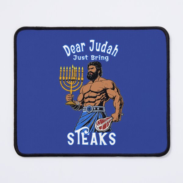 Item preview, Dear Judah Just Bring Steaks | Funny Hanukkah | Maccabees joke | Meat Lover Joke designed and sold by Made by Tamar.