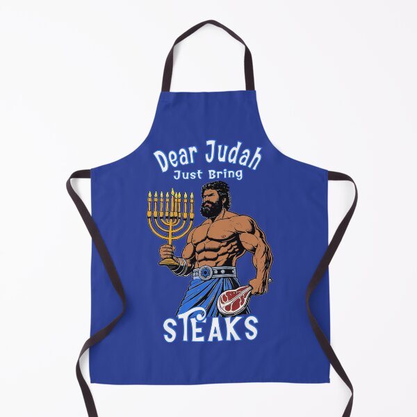 Artikelvorschau, Lieber Judah, bring einfach Steaks mit | Lustiges Chanukka | Makkabäer-Witz | Witz für Fleischliebhaber entworfen und verkauft von Made by Tamar.