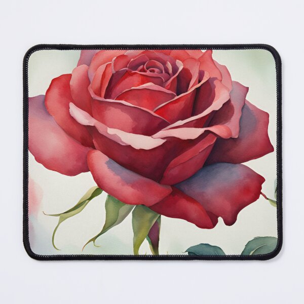 Item preview, Red Rose Flower Watercolor designed and sold by Tammy Marie Russell.