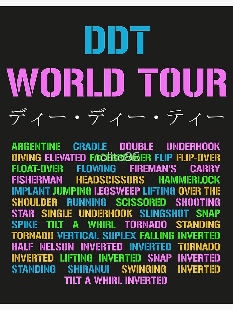 "DDT world tour" Poster for Sale by rolito86 Redbubble