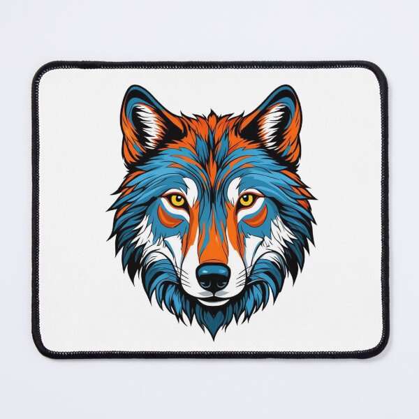 Item preview, Vibrant Tribal Wolf Face designed and sold by Taans-Creation.