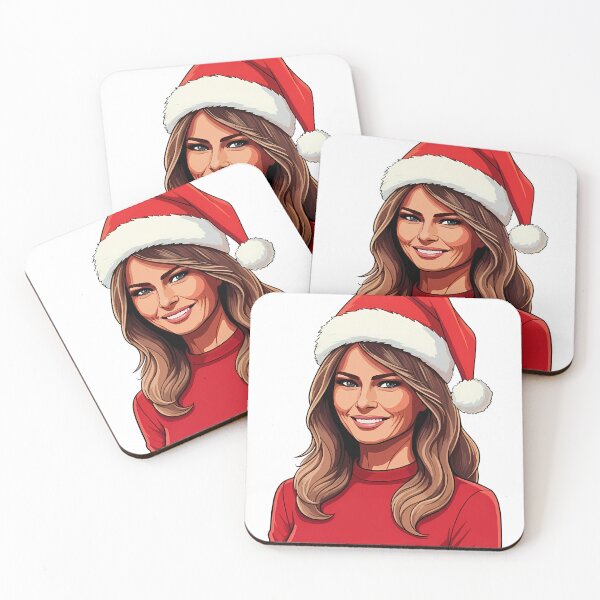 Item preview, Melania Trump Wearing Santa Claus Christmas Hat designed and sold by deelitt.