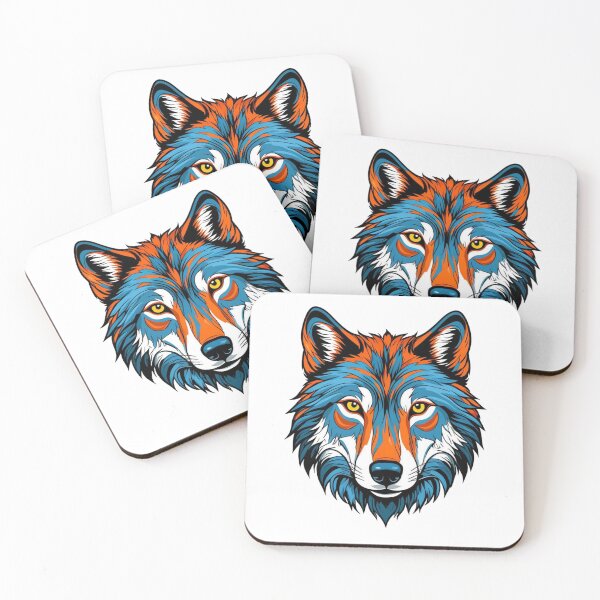 Item preview, Vibrant Tribal Wolf Face designed and sold by Taans-Creation.