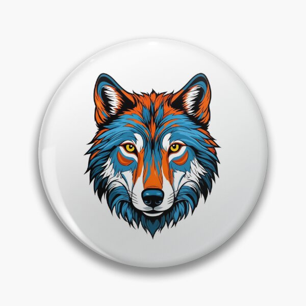 Item preview, Vibrant Tribal Wolf Face designed and sold by Taans-Creation.