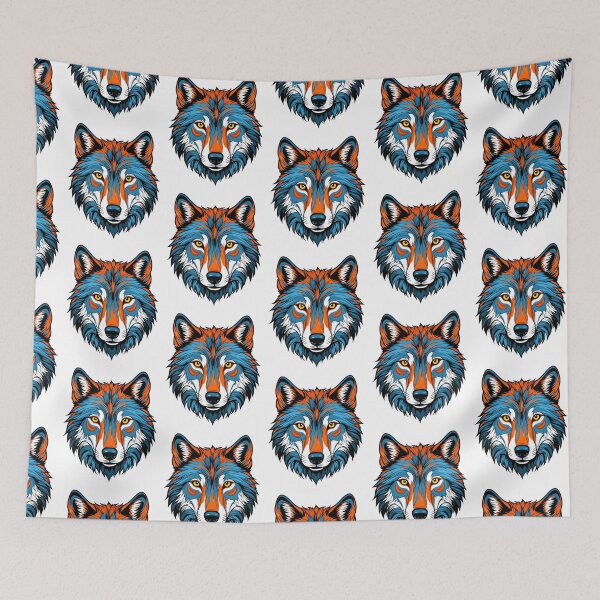 Item preview, Vibrant Tribal Wolf Face designed and sold by Taans-Creation.
