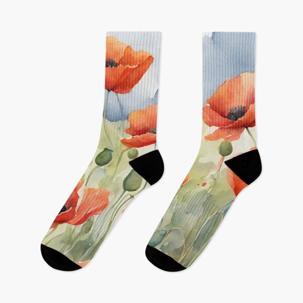 Item preview, Poppy Field Flowers Watercolor designed and sold by Tammy Marie Russell.