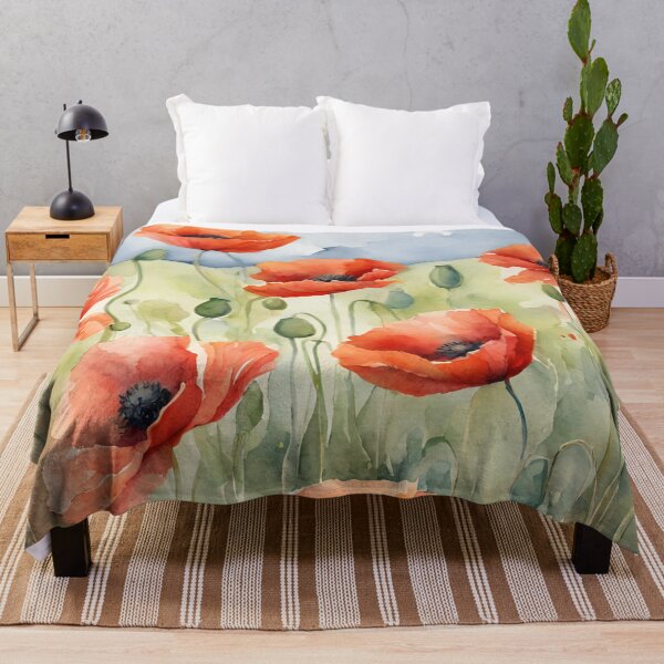 Item preview, Poppy Field Flowers Watercolor designed and sold by Tammy Marie Russell.