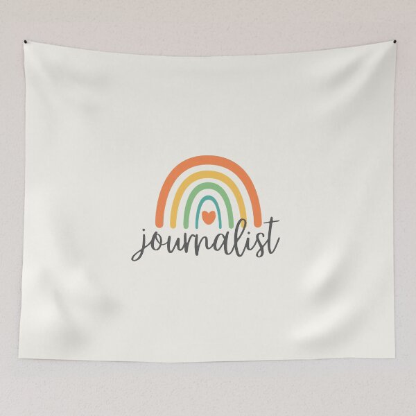 Item preview, Journalist - Colorful Rainbow - Heart - Career designed and sold by patternjp.