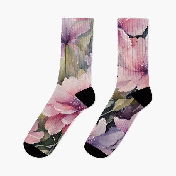 Item preview, Pink Purple Flowers Floral Botanical Watercolor designed and sold by Tammy Marie Russell.