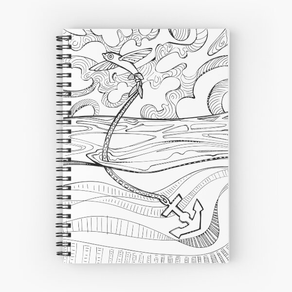 Item preview, Flying Fish Weighed Down, Coloring Page designed and sold by Gwenn Seemel.
