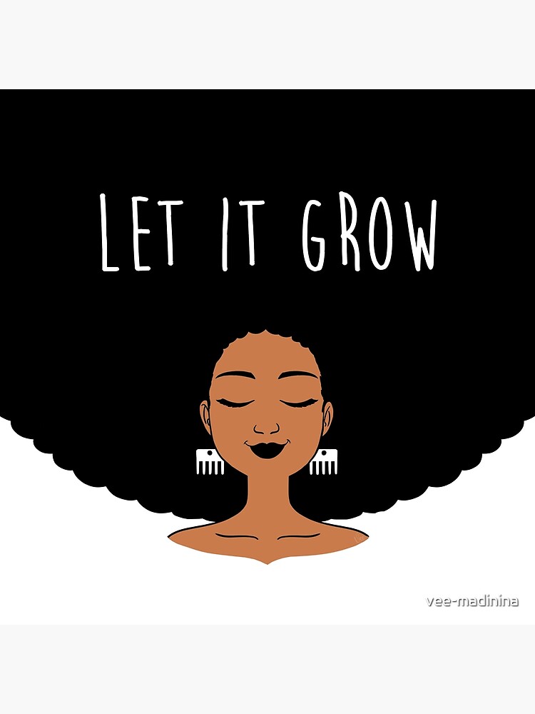 Thumbnail 2 of 2, Tote Bag, Black woman with an afro - Let it Grow designed and sold by vee-madinina.
